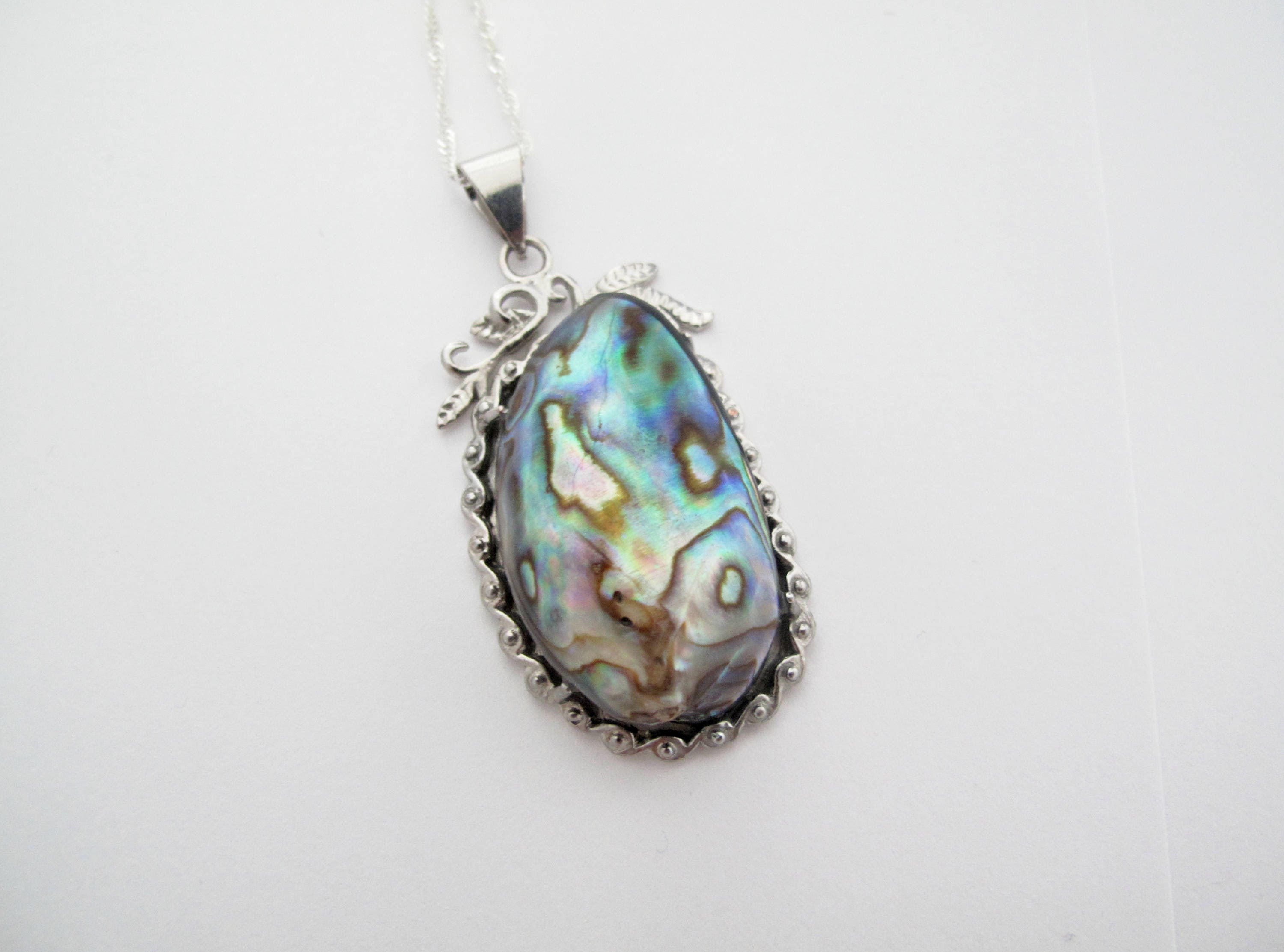 Large Oval Scallop Paua Abalone Oval Pendant Natural Oval - Etsy