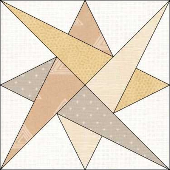 Entwined Star 4 quilt block pattern quilt block Etsy