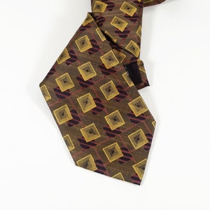 Britches of Georgetown Vintage Op Art Necktie Psychedelic Hipster Vintage Silk Tie Dapper