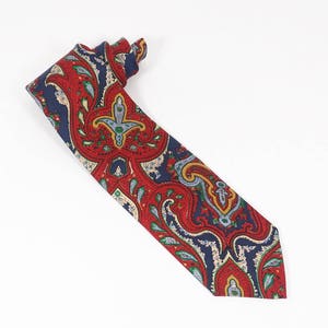 Liberty of London Paisley Print Silk Tie - Vintage Liberty Necktie Davisons Mens Store