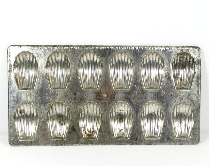 Vintage French Madeleine Tin Madeline Pan Made in France Madeline Baking Molds Etsy