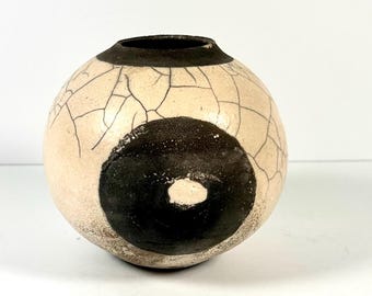 Vintage Studio Pottery Round Vase Vintage Pottery Vase Vintage Ceramics