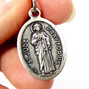 Vintage St. Jude Pray For Us Charm Made in Italy Vintage St Jude Medal St Jude Charm Catholic Charm