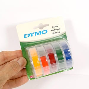 Vintage Dymo Lable Tape Refills Colored Dymo Tape New Old Stock - Unopened Dymo Refill