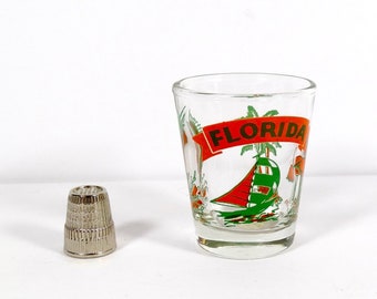 Vintage Florida Shot Glass Florida Souvenir Shot Glass FL Shot Glass Taiwan Vintage Bar