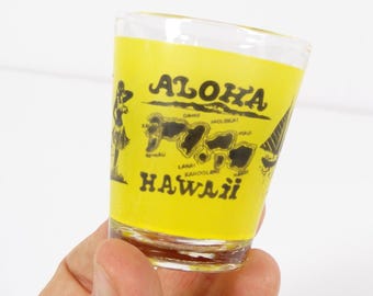 Hawaii Beachfront View Shot Glass – Souvenir Glass, 2.25" Tall, Tropical Design - View #9