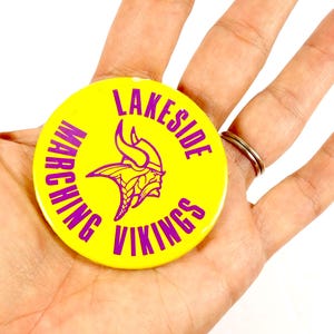 Vintage Lakeside High School Button Marching Vikings Button LHS Marching Vikings Vintage Band Button