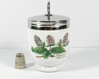 Vintage Royal Worcester Herbs Porcelain Egg Coddler