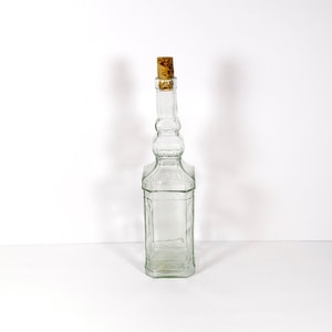 90s Clear Glass Bottle Vinegar Bottle Infusion Bottle Williams Sonoma Grand Cuisine Spain Bottle