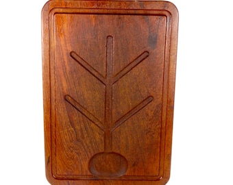 Vintage Teak Cutting Board Denmark Vintage ESA Teak Roast Carving Board Vintage Teak Danish Teak MCM Denmark