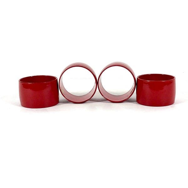 Red Napkin Rings Etsy