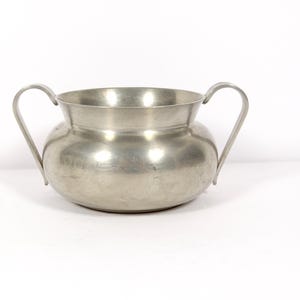 Vintage Pewter Sugar Bowl Norwegian Pewter HR Tinn Norway Vintage Double-Handled Container