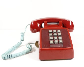 1982 Red Bell Telephone Touch Tone Hotline Phone Vintage Telephone