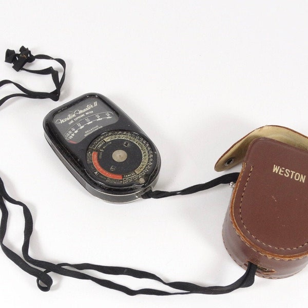 Weston Master II Universal Exposure Meter With Leather Case, Photography Gift, Photography Tool Film Photography Model 736