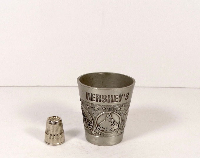 Vintage Hershey's Pewter Shot Glass Superb Shot Glass Pewter Shot Glass