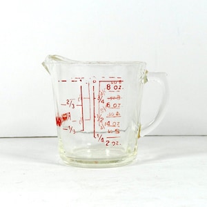 Vintage Fire King One Cup Measuring Cup D Handle Fire-King 1 C Measuring Cup 496