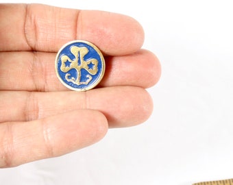 2015 Girl Scout Official Cookie Pin~ Electric Blue ~ Metal ~Pre-Owned