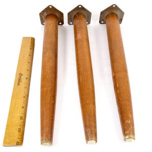 Vintage Tapered Stool Legs - Set of 3 MCM Tapered Legs Atomic Stool Chair Legs - Vintage Replacement Legs