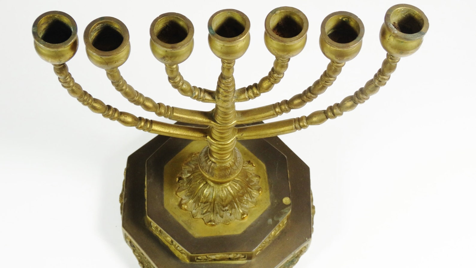 Antique Temple Menorah Set of 3 German Menorahs Vintage Etsy