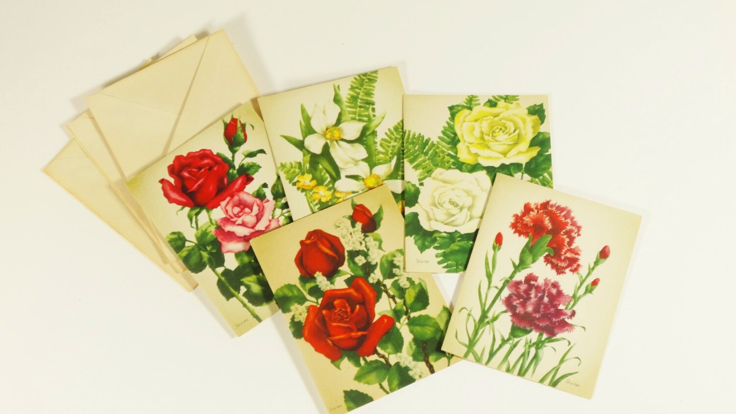 Note Cards - Laurel Burch Florals - Box of 16 Cards & Envelopes