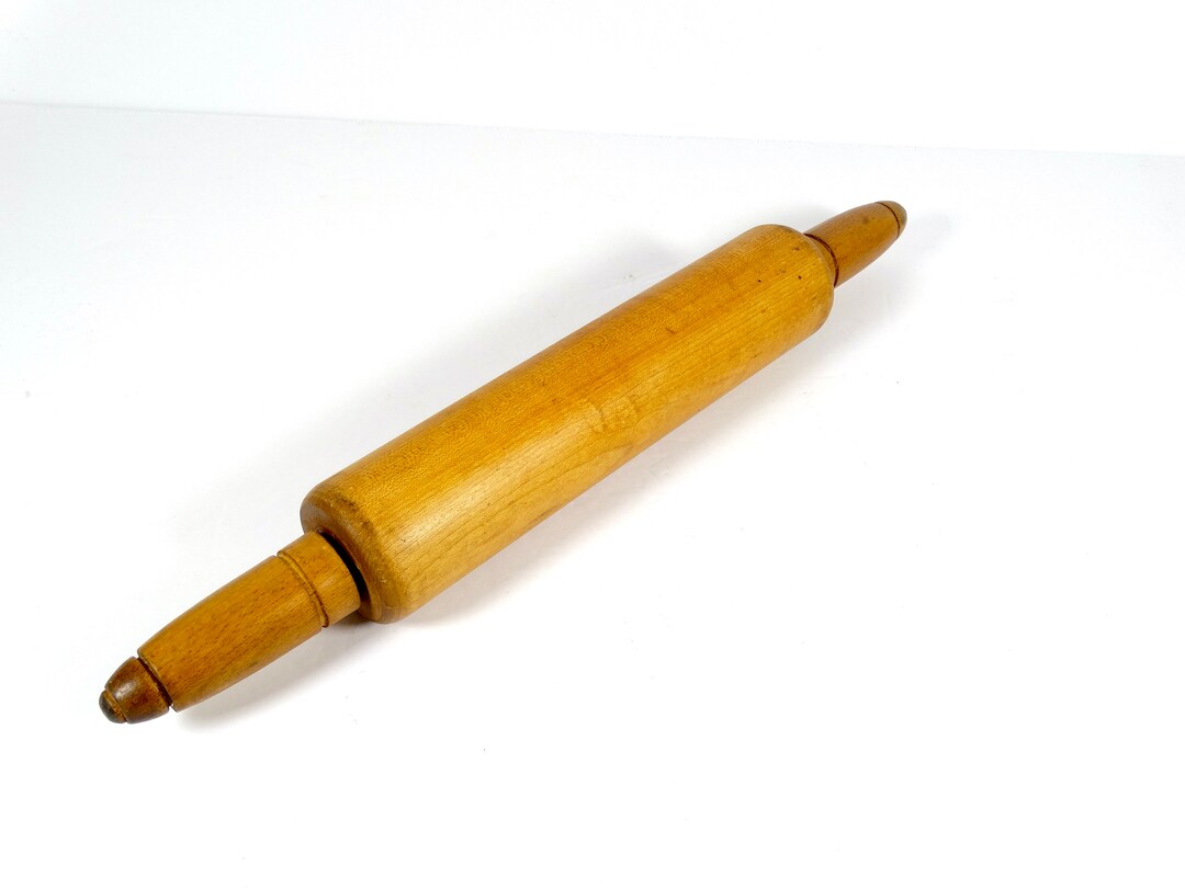 Vintage Wooden Rolling Pin Swivel Handle Rolling Pin 1930s1940s