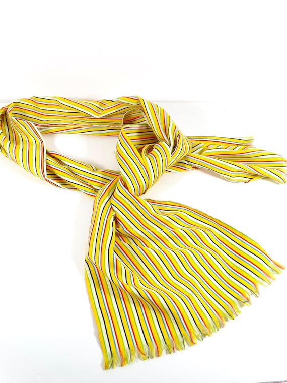 Vintage Glentex Striped Sash Belt Sash Scarf 1970s Sash 1980s Sash
