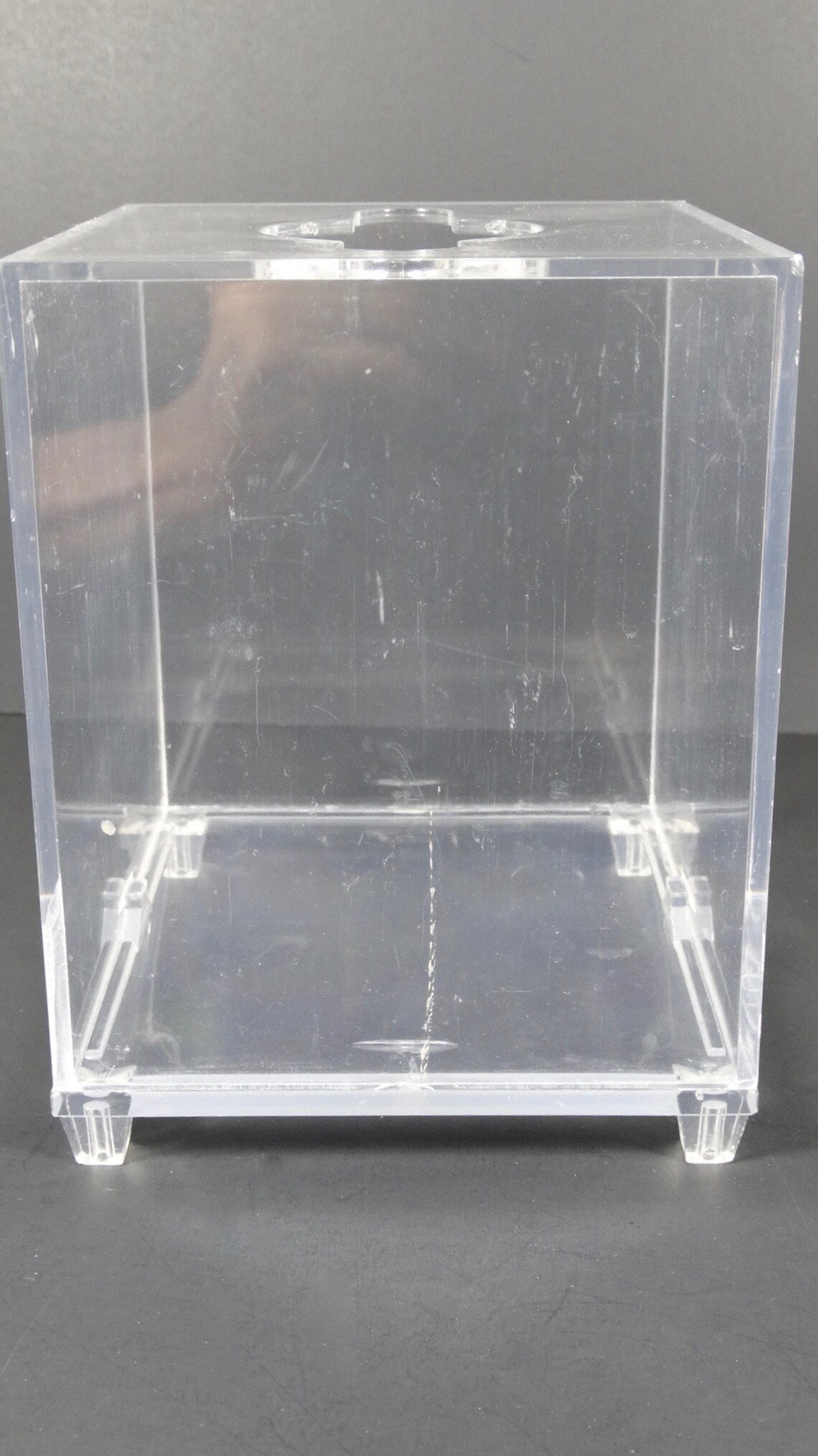 Lucite Kleenex Holder Vintage Clear Acrylic Lucite 1980s Etsy