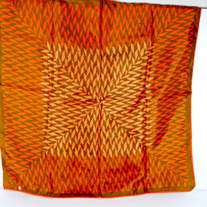 Vintage Vera Scarf Vintage Silk Scarf Vintage Vera Neumann Scarf Square Scarf Vera Bug Scarf Orange and Brown Vera Silk Scarf