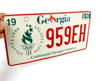 1996 Atlanta Olympics License Plate Centennial Olympic Games License Plate Vintage GA Car Tag 959EH