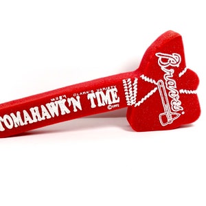 1992 Foam Tomahawk Atlanta Braves Tomahawk Tomahawk'n Time 