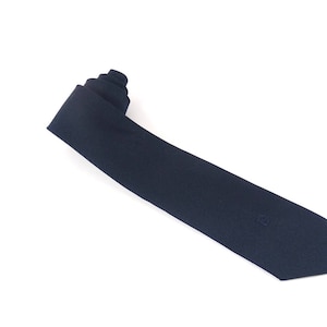Pierre Cardin Navy Tie, Vintage Midcentury Paris Navy Dark Blue Men&#39;s Tie Dapper Gift