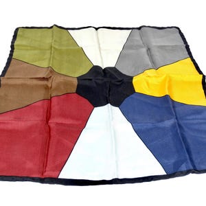 Vintage Silk Scarf Square Silk Scarf Purse Scarf Fall Colors Vintage Square Silk Scarf Pretty Scarf