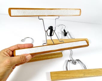 Vintage Slacks Hangers - Wood Pants Hangers - Art Hanger Photo