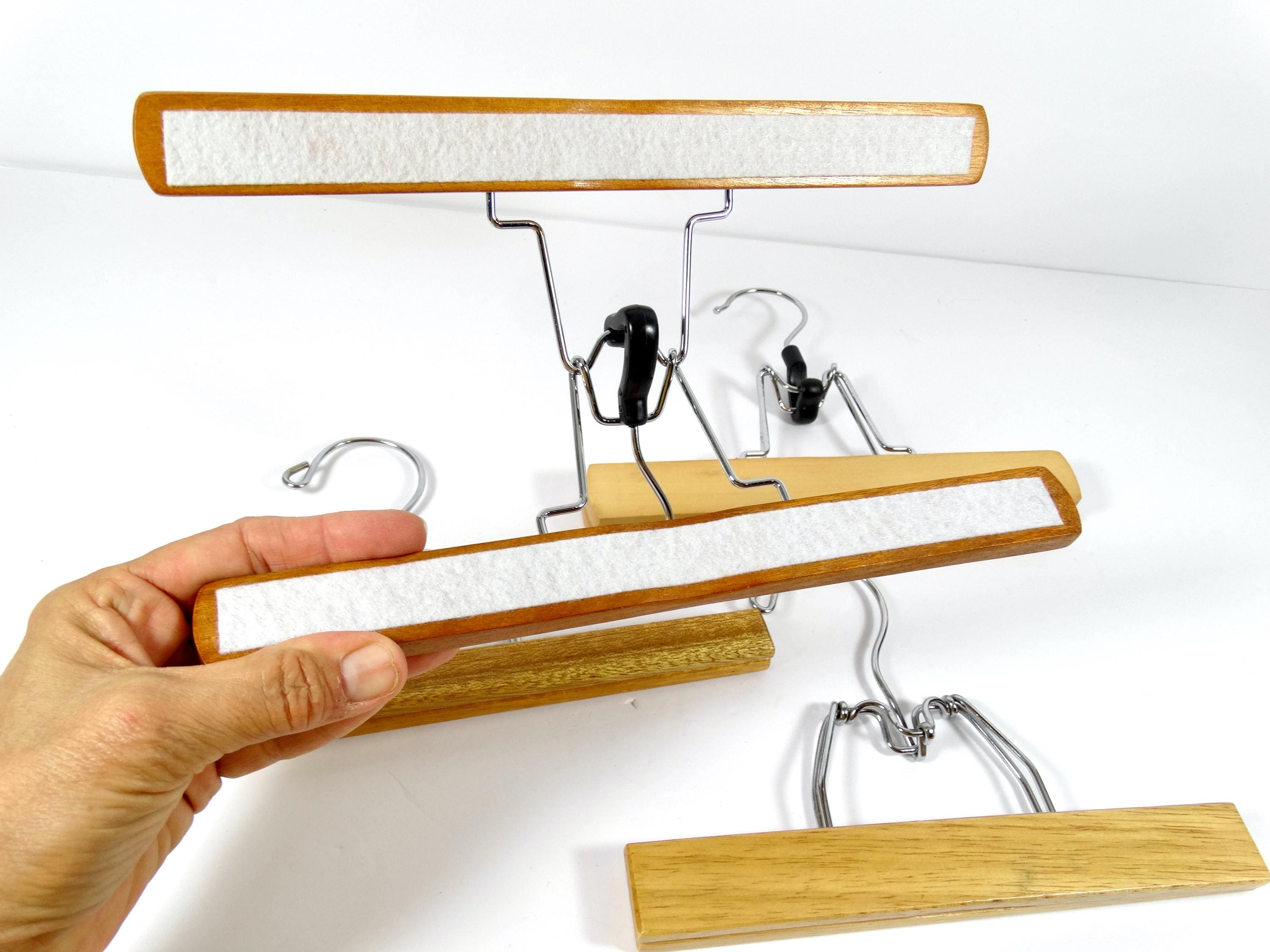 Vintage Slacks Hangers - Wood Pants Hangers - Art Hanger Photo