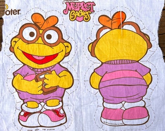 1985 Muppet Babies Baby Scooter Pillow Fabric Muppet Babies Pillow Material Muppet Pillow Fabric