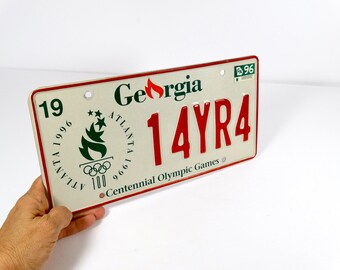 1996 Atlanta Olympics License Plate Centennial Olympic Games License Plate Vintage GA Car Tag 14YR4