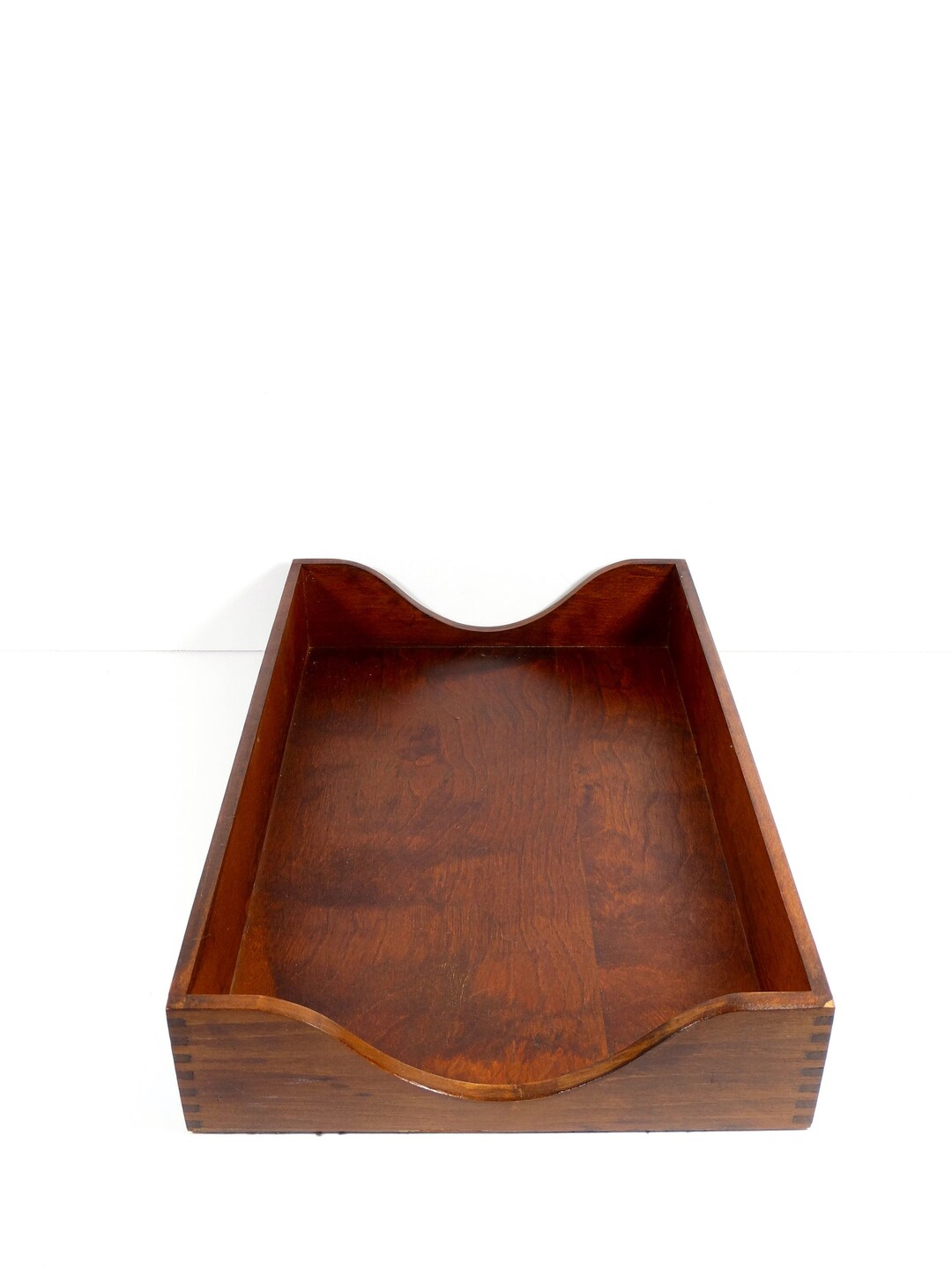 Vintage Wood Office Tray Legal Size Wooden Office Box Inbox Etsy