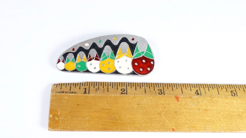 Vintage Modernist Abstract Brooch Coat Pin Bauhaus Style Aluminum Pin