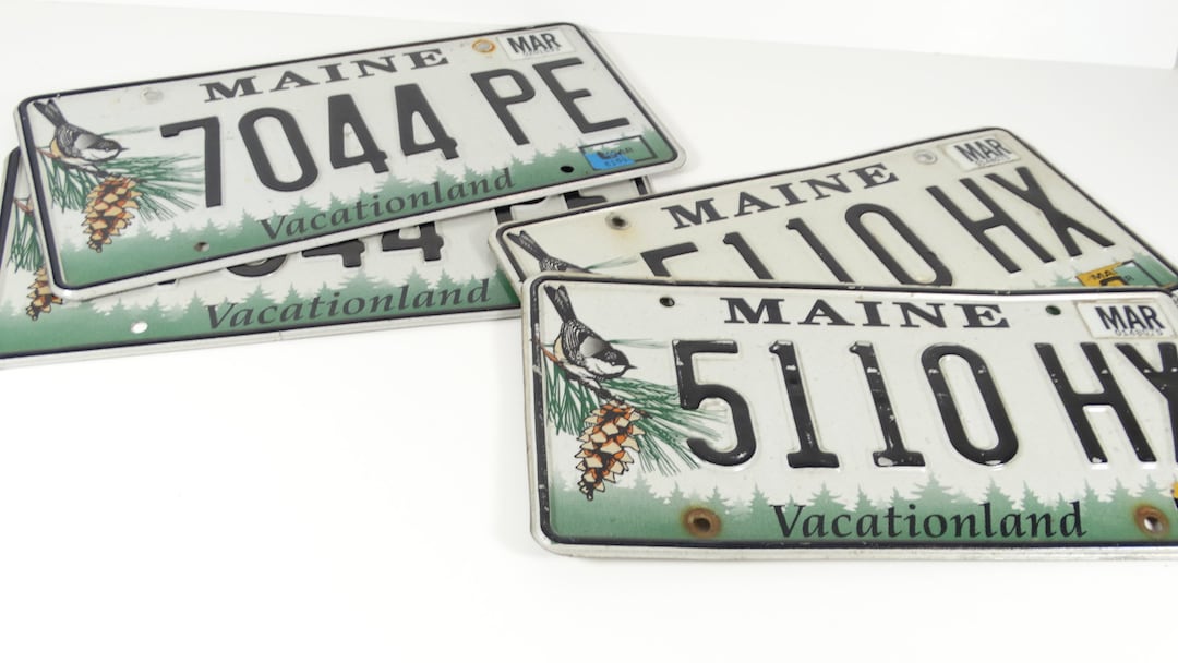 Vintage Maine Pine Tree License Plate Real License Plate ME License