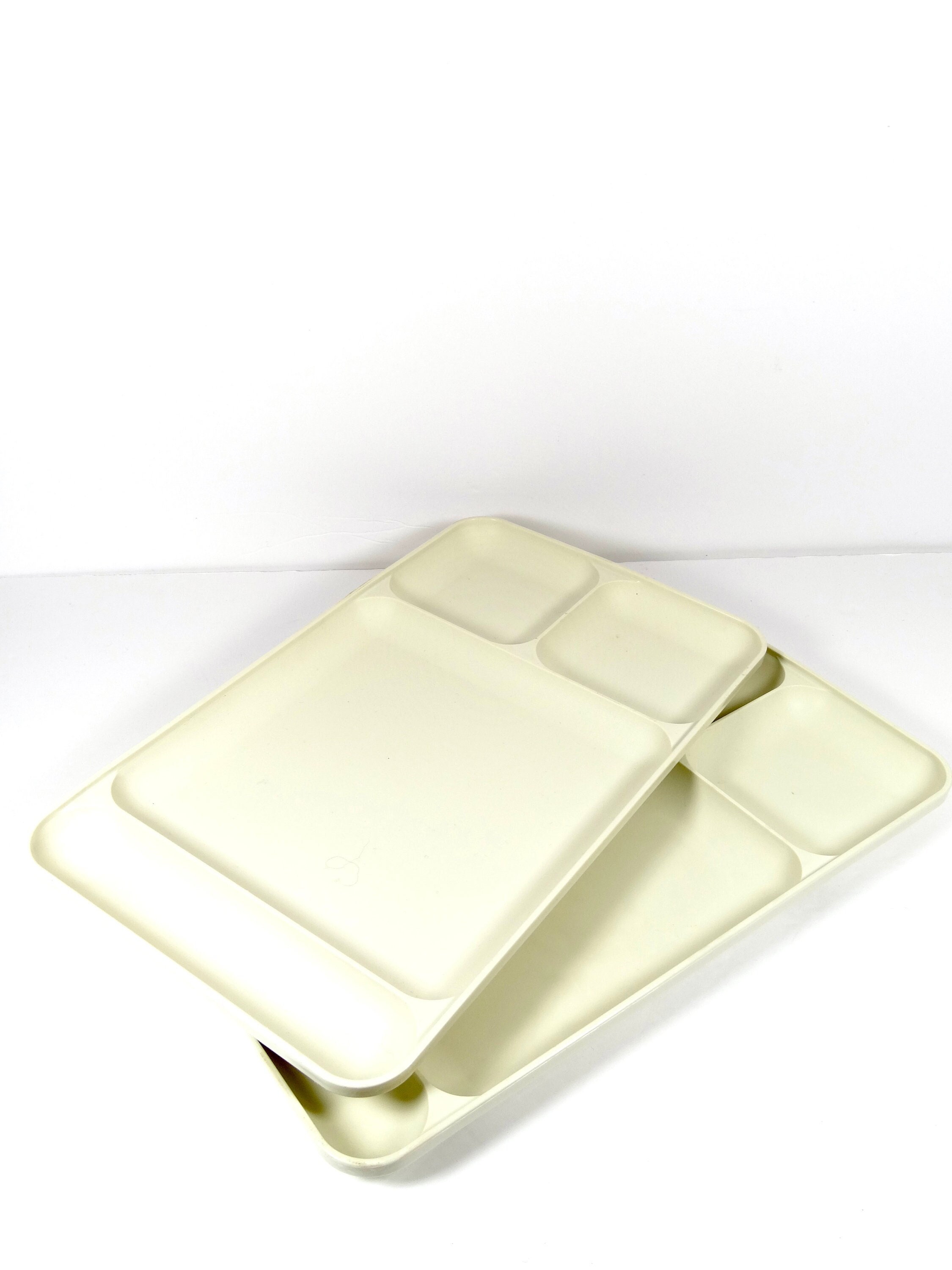 Vintage Tupperware Lunch Trays Tupperware Tray Set of 2 Winter