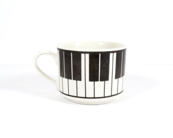 Vintage Piano Mug Piano Key Mug Lynns Stoneware Piano Player Pianist Musician Mug