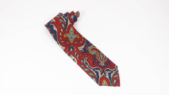 Liberty of London Paisley Print Silk Tie - Vintag… - image 1