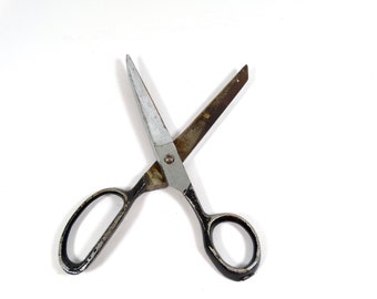 Vintage Teacher Scissors Desk Scissors Black Handle Office Scissors Omni Heavy Household Scissors Taiwan