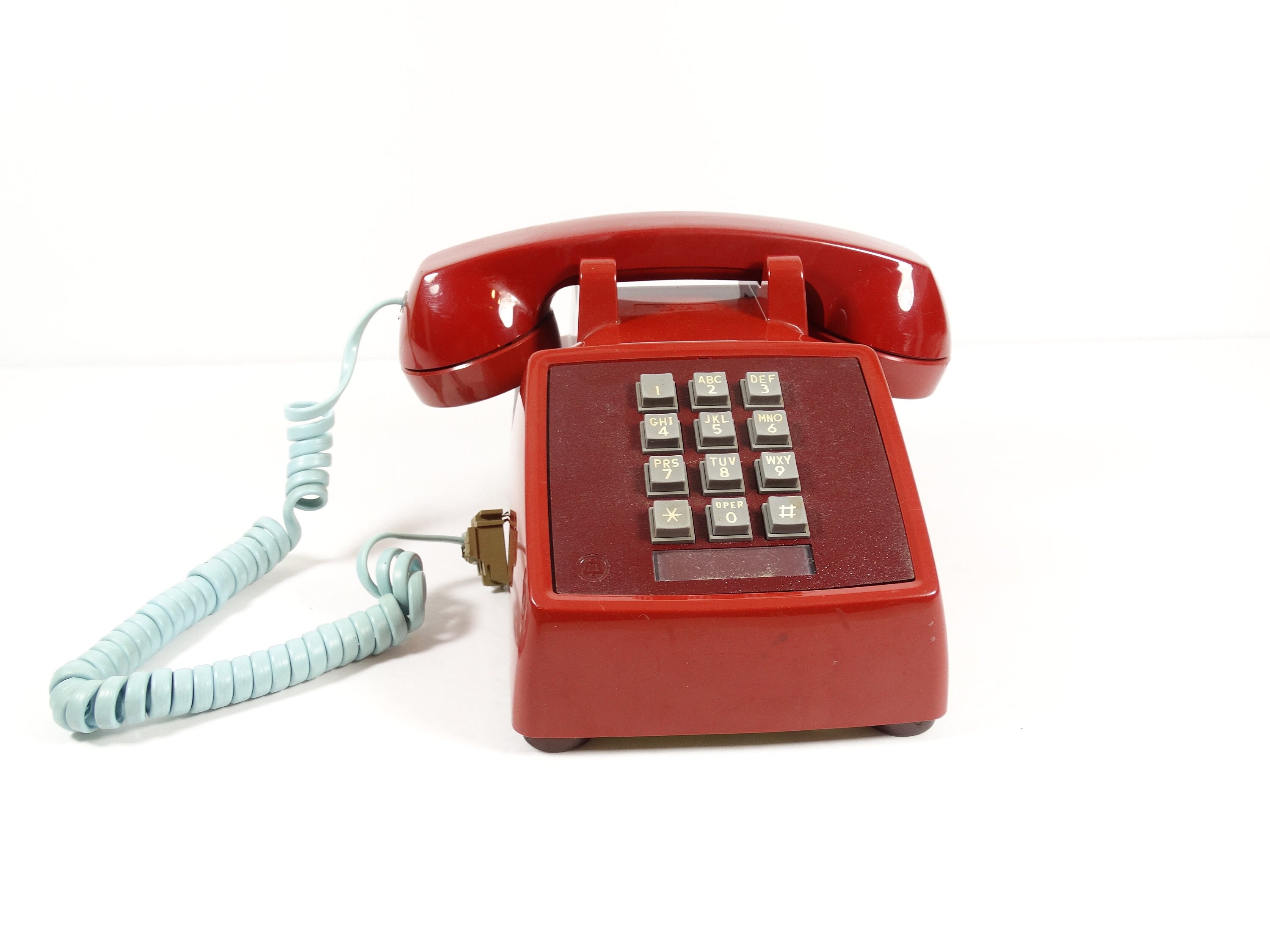 1982 Red Bell Telephone Touch Tone Hotline Phone Vintage Telephone