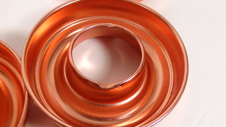 Set of 6 Vintage Donut Molds Donut Pans Soap Molds Ring Jello Molds Copper Aluminum