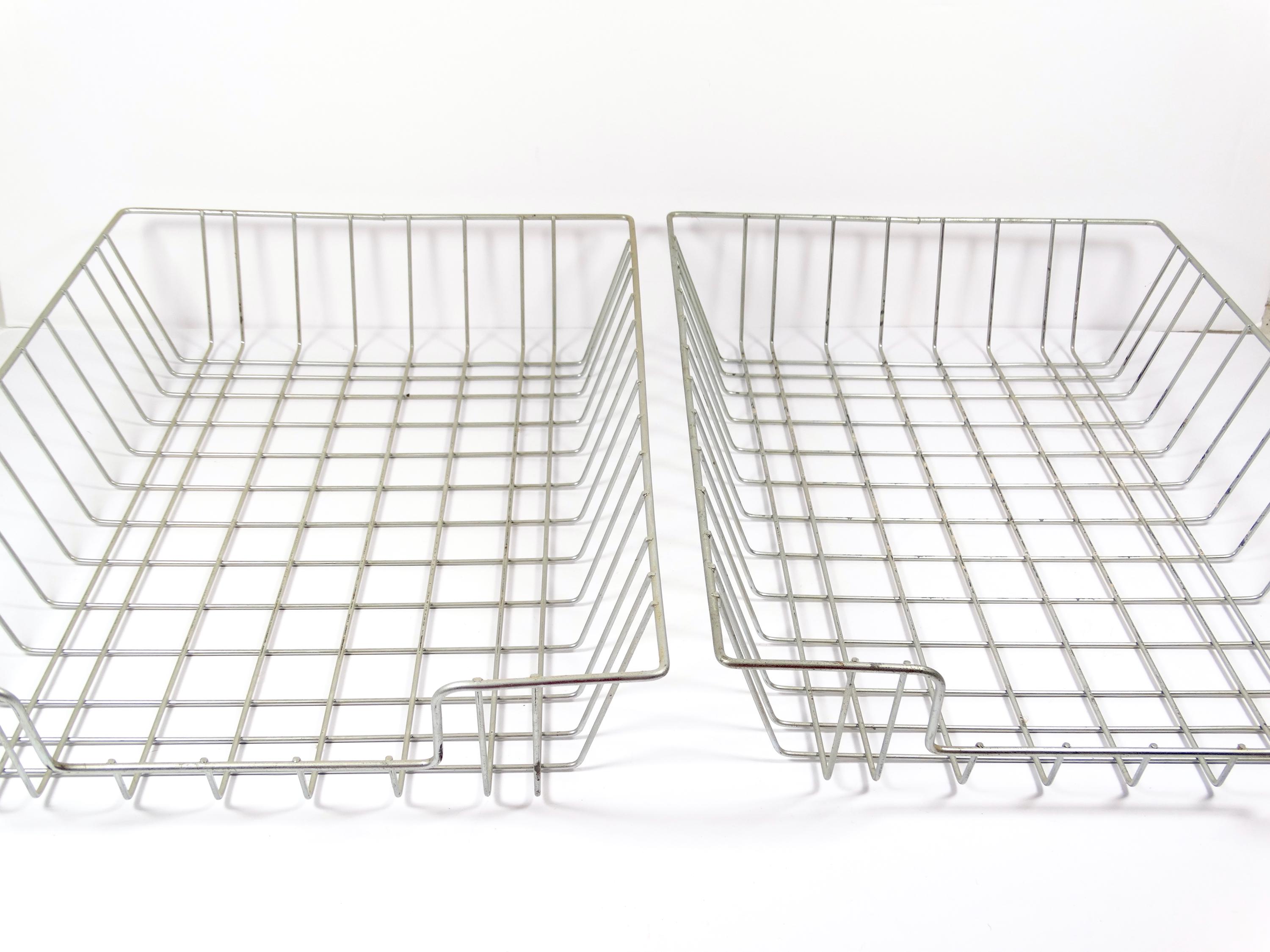 Vintage Wire File Baskets -sold Individually - Legal Size Industrial ...