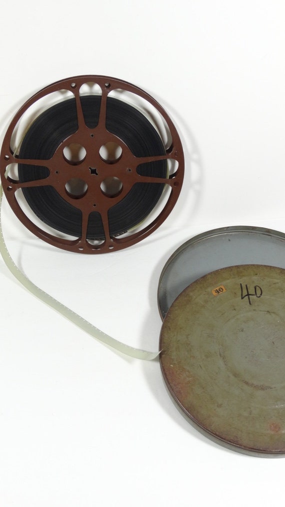 16mm Film in Canister 10.5 Inch Diameter Metal Canister Vintage