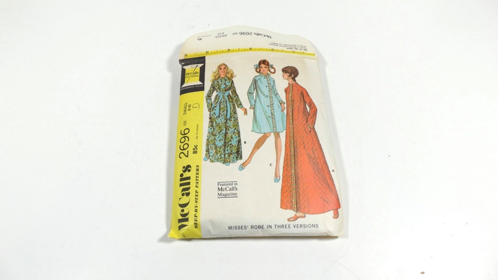 1970 Bathrobe Pattern Ladies Bathrobe Pattern Mccalls 2696 Etsy
