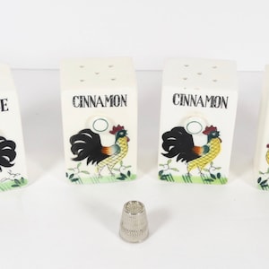 Vintage Ceramic Spice Jars Spice Shakers Container Boxes Spice Box Cinnamon Allspice Ginger - Sold Individually