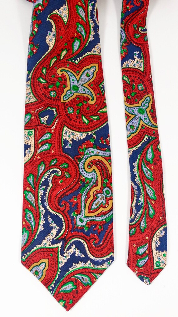 Liberty of London Paisley Print Silk Tie - Vintag… - image 5